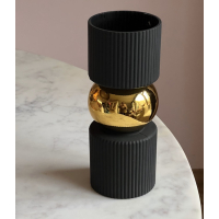 J-Line vaas zwart/goud