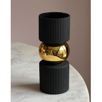 J-Line vaas zwart/goud