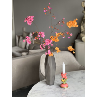 Vaas inclusief zijden bloemen