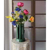 Vaas inclusief zijden bloemen