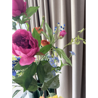 Vaas inclusief zijden bloemen