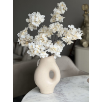 Donut vaas inclusief zijden Hydrangea