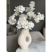 Donut vaas inclusief zijden Hydrangea