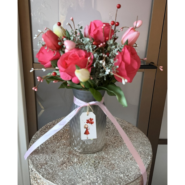 Valentijns boeket met gratis vaas