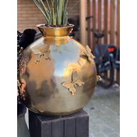Vlinder vaas met kunst Strelitzia