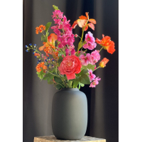 Zijden boeket Ella inclusief vaas