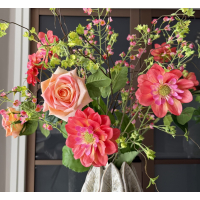 Zijden boeket Tries inclusief vaas