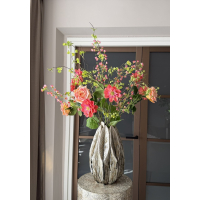 Zijden boeket Tries inclusief vaas