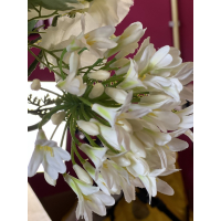 Zijden boeket wit inclusief vaas