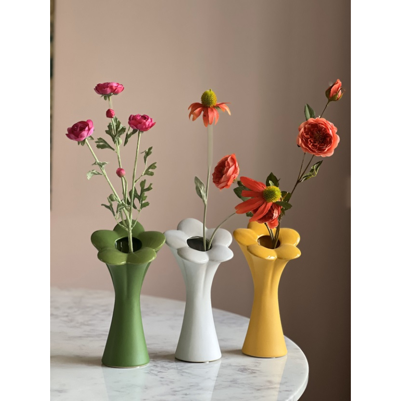 Bloem vaas wit H25cm