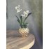 Aardbei vaas gold met kunst plantjes