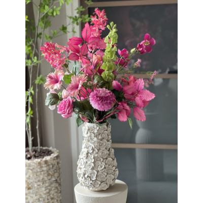 Fleurs vaas inclusief zijden boeket