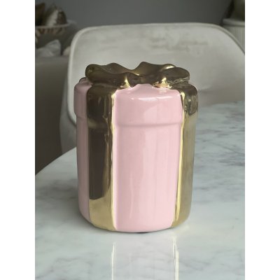 Cadeau vaas rond pink 