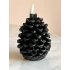 Led Dennenappel zwart groot 14cm