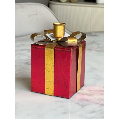 Cadeau kandelaar rood