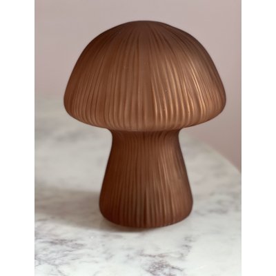 Lamp paddenstoel glas bruin H25cm Lamp paddenstoel glas bruin H25cm