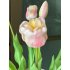 Roze set Tulpen met vaas