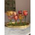 Tulp waxinelichthouder glas orange 22cm
