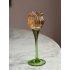 Tulp waxinelichthouder glas orange 22cm