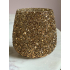 Waxinelicht houder brons/goud strass 